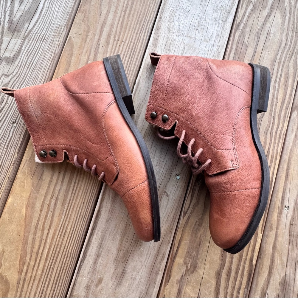 Fat Face Brown Catrin Lace Up Ankle Boots size 40 (us 9-9.5) - Picture 3 of 10